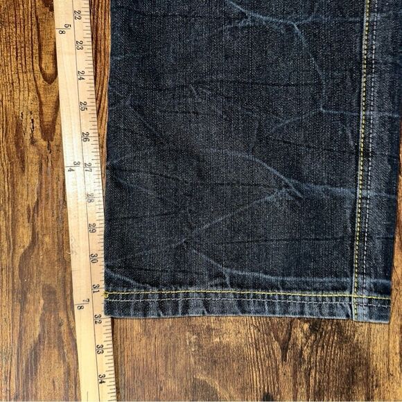 Phat Farm Jeans Men 42x32 Black Vintage Embroidered Classic Hip Hop Skater Biker - Picture 13 of 13